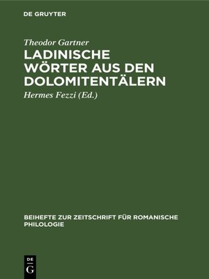 cover image of Ladinische Wörter aus den Dolomitentälern